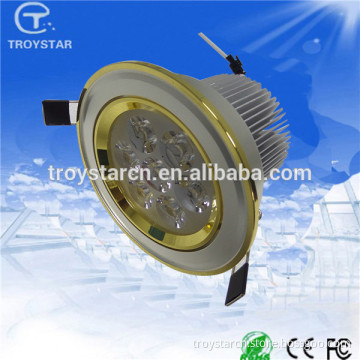 7w led ceiling light golden white frame aluminum housing led downlight with 100mm cut out